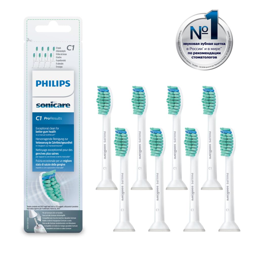 Philips Sonicare ProResults Replacement Heads For Toothbrush HX601807 Standard (Replacement Brush Head) 8 pc.