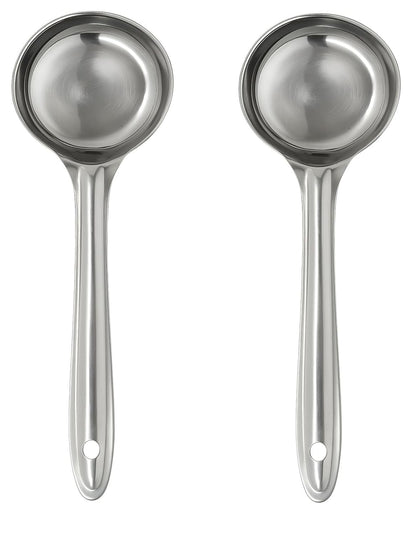 Dynore Round Stainless Steel Dosa Batter Spatula/Dosa Ladle Spoon/Dosa Laddle Spoodle- Set Of 2, 21 Cm