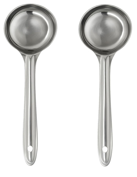 Dynore Round Stainless Steel Dosa Batter Spatula/Dosa Ladle Spoon/Dosa Laddle Spoodle- Set Of 2, 21 Cm