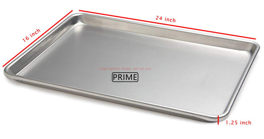 Prime Bakers and Moulders Steel Alloy Large Baking Tray Pan, 16 inch by 24 inch (Perforated)