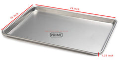 Prime Bakers and Moulders Large Steel Alloy Burger bun Baking Tray Pan, 16 inch by 24 inch, 15 Slots