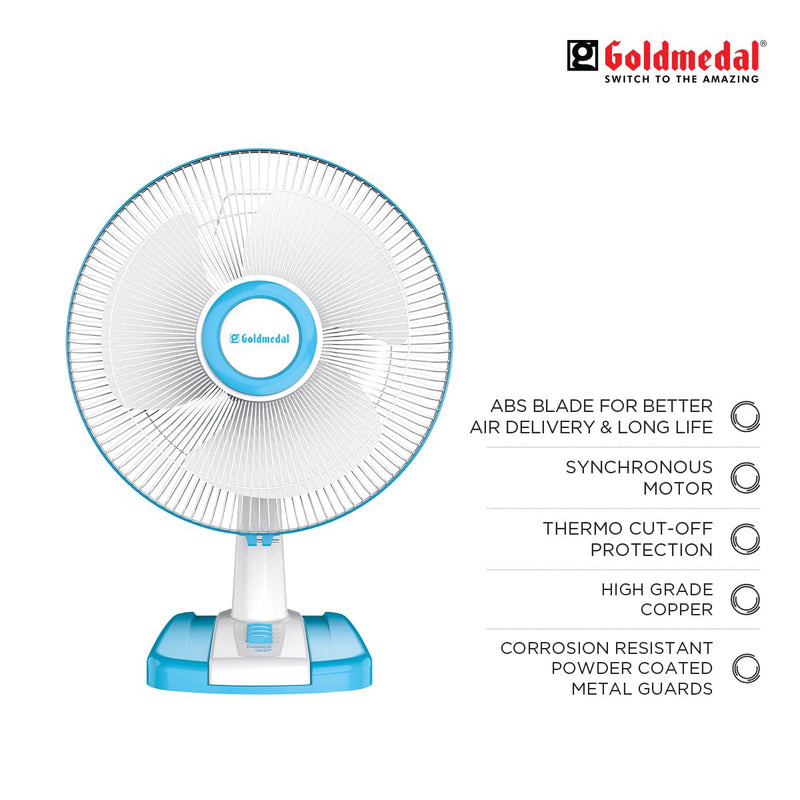 Goldmedal Nora 400 mm Table Fan For Home and Office-2