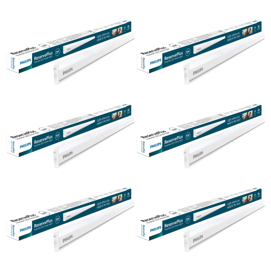 Philips 10-Watt Emergency Inverter Batten (Pack of 6)