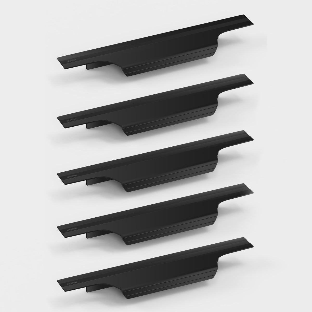 Plantex Profile Handle for Kitchen Cabinet/8 Inch Aluminium Drawer Profile Handle/Wardrobe Pull Handle for Home/Office/Hotel - Pack of 5 (Black) (Model APS-PF-1003)-1
