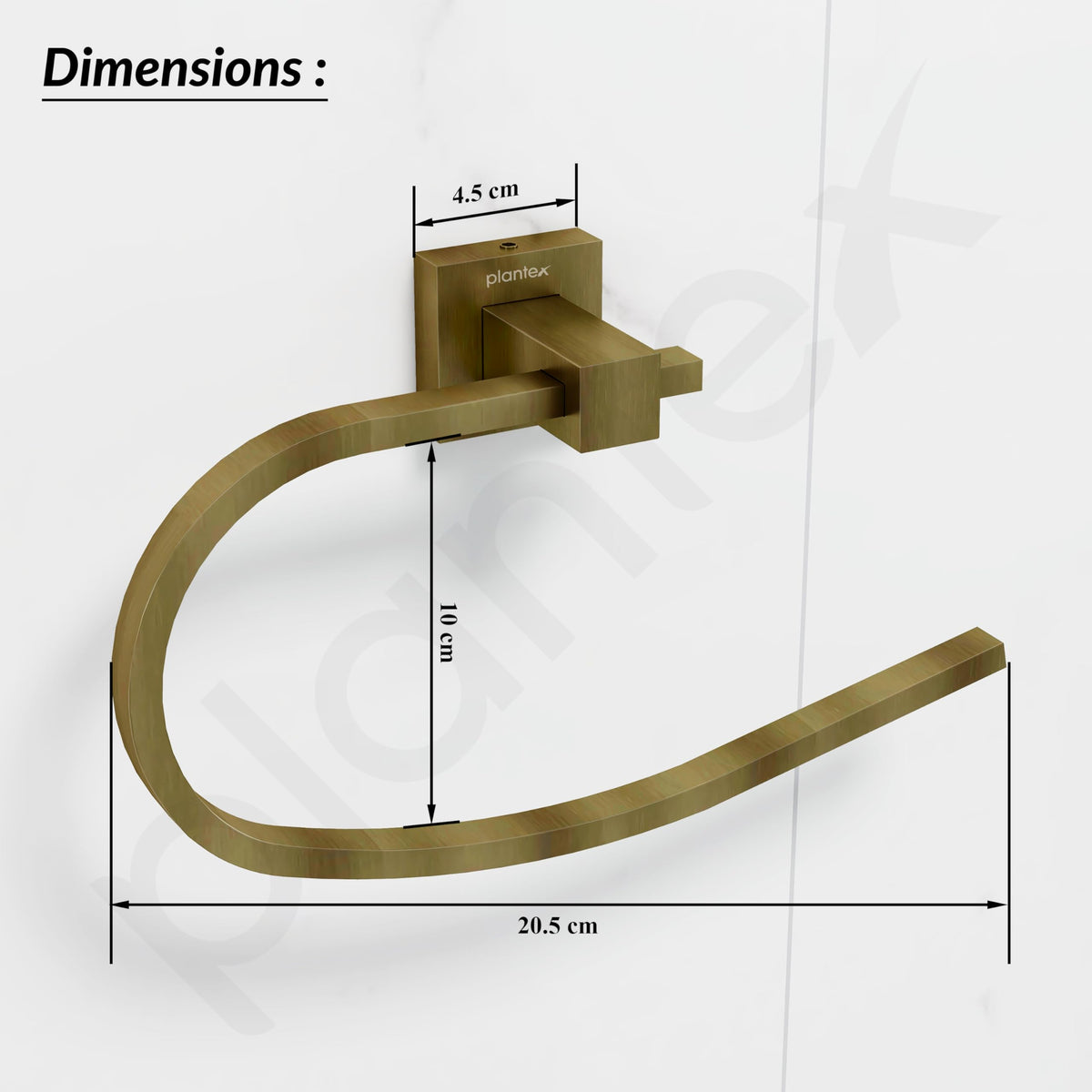 Plantex 304 Grade Stainless Steel Napkin Holder for Wash Basin/Hand Towel Holder for Kitchen/Napkin Hanger/Bathroom Accessories - Splash (Antique)-3