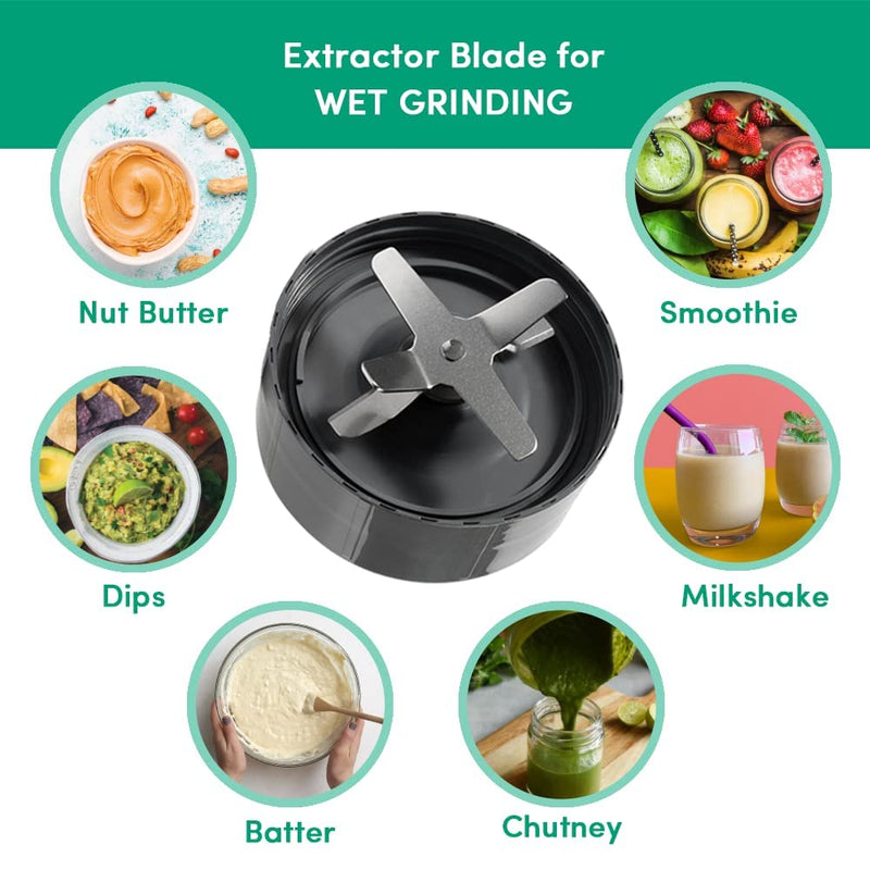 NutriBullet PRO 900W Blender Mixer Grinder(Jade), 12-Piece Set with 3 Unbreakable Jars & Wet/Dry Blade Set, USA’s #1 Smoothie Maker, Food Processor