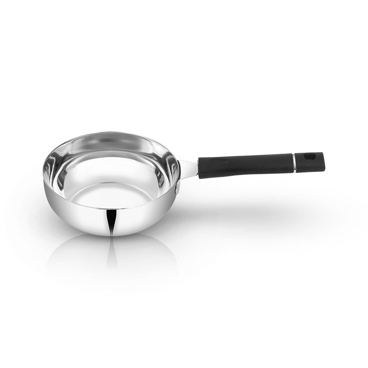 Pigeon Stainless Steel Olive Tadka Pan for Spice Tempering, Long Handle, Induction and Gas Compatible