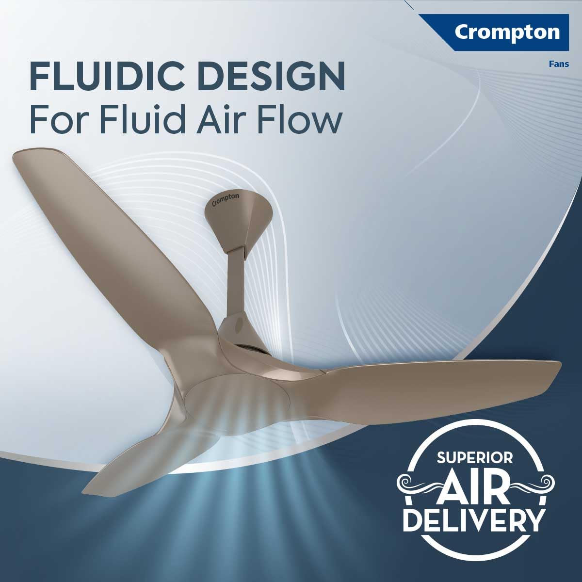 Crompton SilentPro Enso 1240 mm (48 inch) Aerodynamic Ceiling Fan (Mocha Brown)