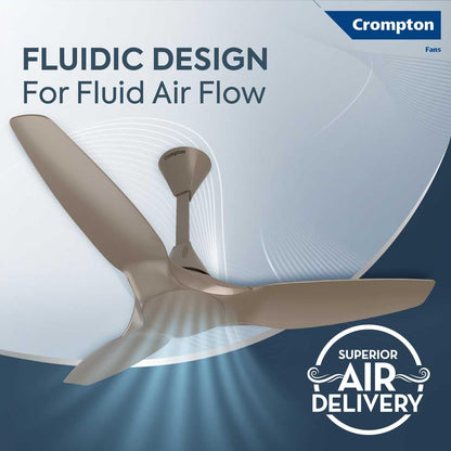 Crompton SilentPro Enso 1240 mm (48 inch) Aerodynamic Ceiling Fan (Mocha Brown)