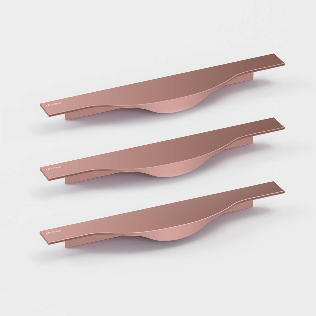 Plantex Profile Handle for Kitchen Cabinet/10 Inch Aluminium Drawer Profile Handle/Wardrobe Pull Handle for Home/Office/Hotel - Pack of 3 (Rose Gold) (Model APS-PF-1001)