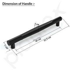Plantex Main Door Handle/Stainless Steel & Aluminium Door Handle/450mm Pull-Push Handle for Home/Office/Hotel - Pack of 1 (DTMD-411, Black)-2