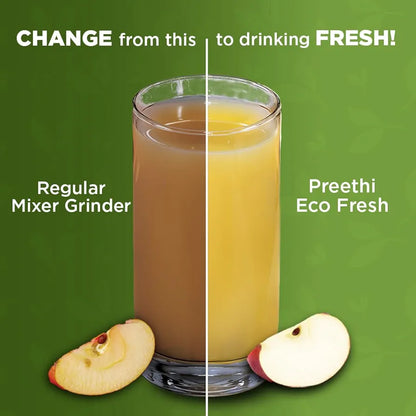 Preethi Eco Fresh Mixer grinder | 750 Watt Mixie | Made fresh, stays fresh | Food Sense Technology| Grinding+ Storage jar | MG-282 