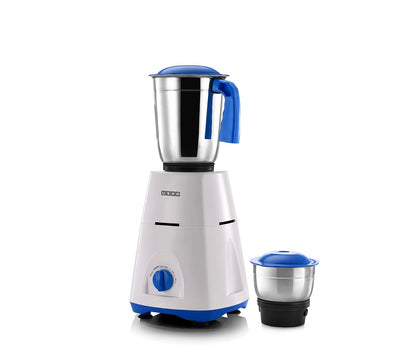 Usha MG3750 MG 500-Watt 2 Stainless Steel Jars with 3-speed mode,100% Copper Motor with 2 years Product Warranty & 5 Years Motor Warranty, White & Blue