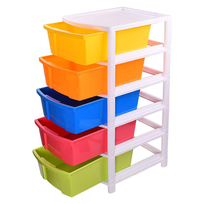 ARISTO Multipurpose Rectangular 5 Drawer Plastic Modular Chest Storage Organizer (Multicolor, Standard, 36.5 x 31 x 40.3 cm)
