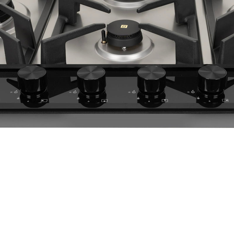 Faber 4 Burner 90Cm PNG Hybrid HOB|Auto Ignition|Flame Failure Device|2 5Kw Brass Burner|Free Installation|2yr comprehen