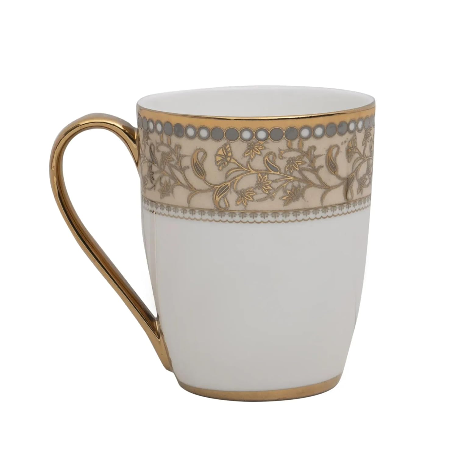 Clay Craft Fine Ceramic Ebony Dinner Set, Enchanting Gold, for Family of 4, Dinner Set Ceramic, Crockery Set, Dining Set for Dinner, Crockery Set for Gift, Kitchen Set (13 Pieces, E649)