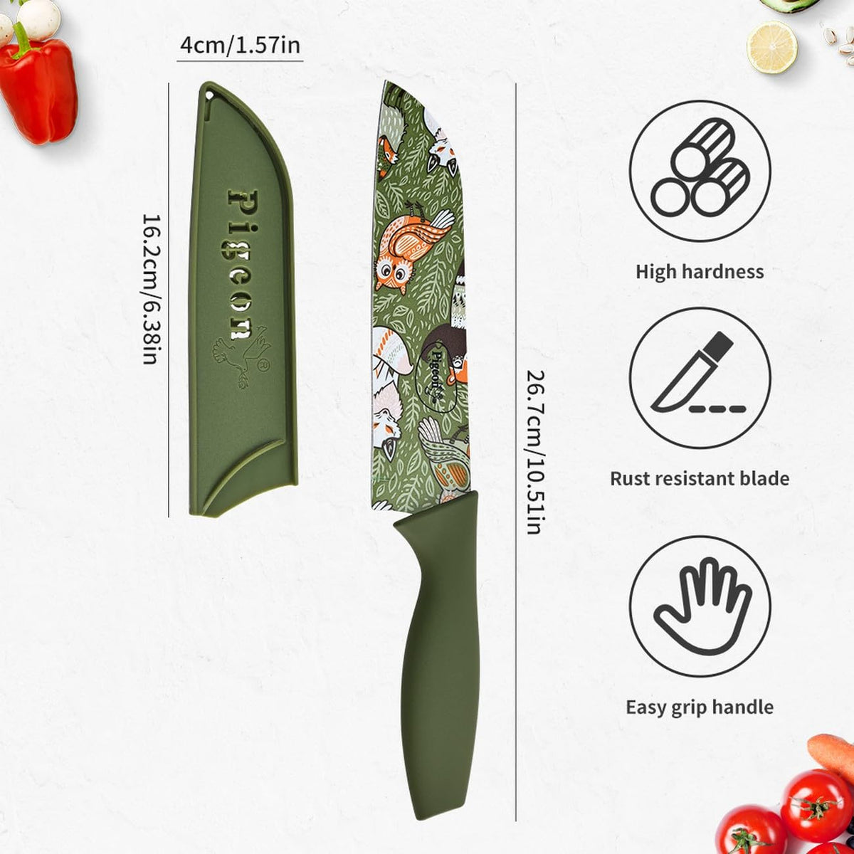 Pigeon by Stovekraft Edge Flora Stainless Steel Kitchen Knife