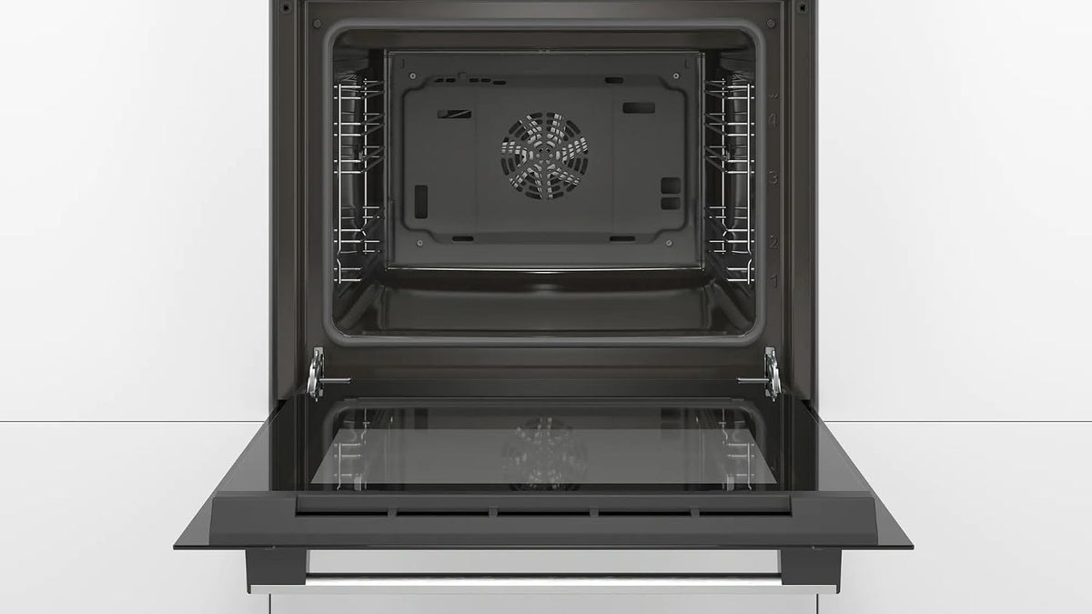 Bosch 66 L Series 2 built-in oven with 3D hot air 60 x 60 cm (HBF133BR0I, Stainless Steel)