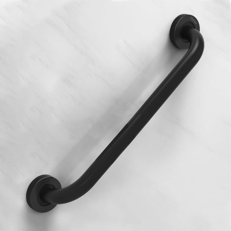 Plantex 18 Inch Stainless Steel Grab Bar for Toilet/Safety Support for Senior Citizens/Secure Bathroom Handrail/Bathroom Accessories (Black)-1