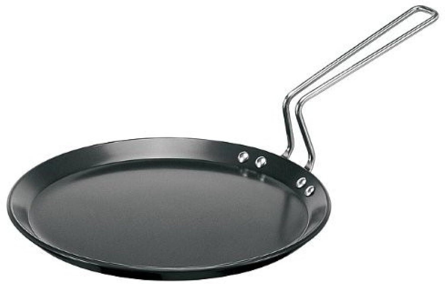 Hawkins Futura 26 cm Flat Tava, Hard Anodised Tawa with Stainless Steel Handle, Induction Tawa with Rim, Pancake Pan, Flat Pan, Black (IAFT26)