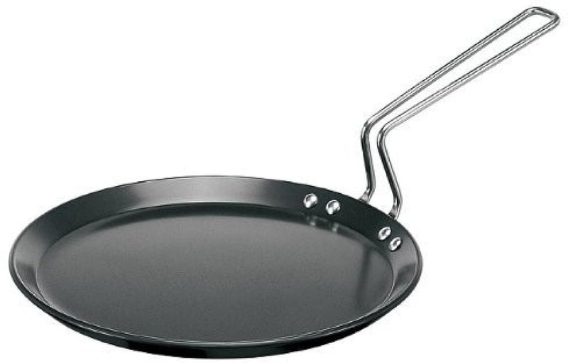 Hawkins Futura 26 cm Flat Tava, Hard Anodised Tawa with Stainless Steel Handle, Induction Tawa with Rim, Pancake Pan, Flat Pan, Black (IAFT26)