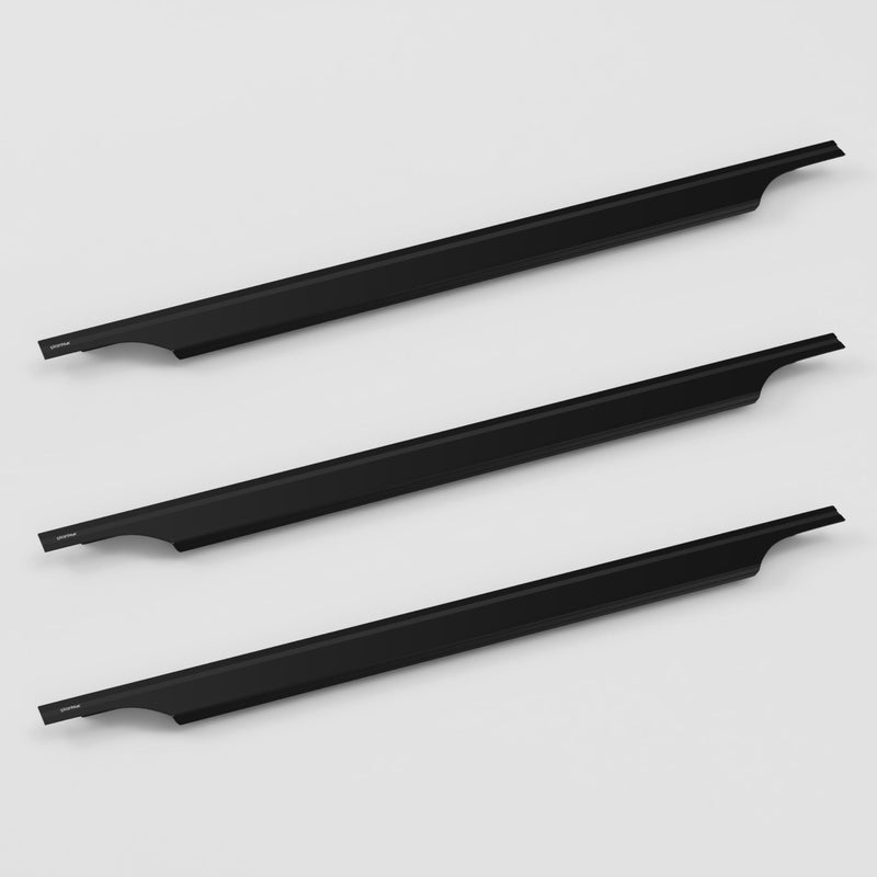 Plantex Profile Handle for Kitchen Cabinet/24 Inch Aluminium Drawer Profile Handle/Wardrobe Pull Handle for Home/Office/Hotel - Pack of 3 (Black) (Model APS-PF-1003)-1