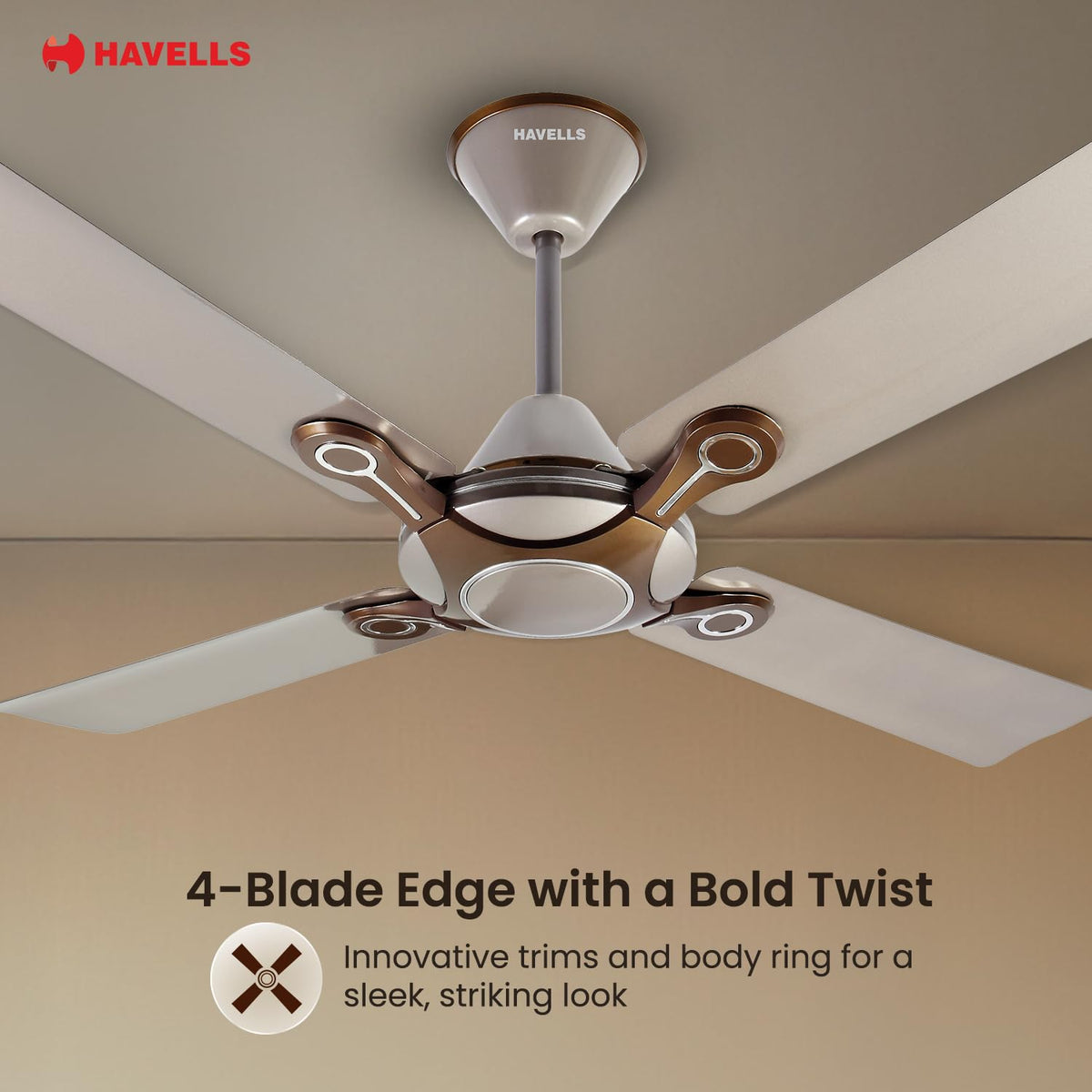 Havells Leganza 4 Blade 1200mm Ceiling Fan (Mist)-4