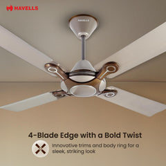 Havells Leganza 4 Blade 1200mm Ceiling Fan (Mist)-4