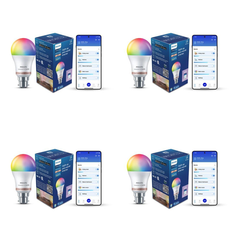PHILIPS WiZ Neo 12W B22 Wi-Fi & Bluetooth LED Smart Bulb with Music Sync, Compatible with Amazon Alexa & Google Assistant, 16 Million Colours & Motion Sensing Technology | Pack of 1