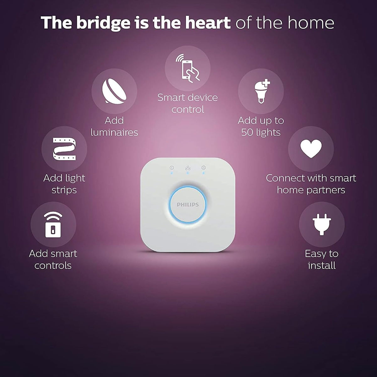 Philips 31185 MEMURU wall lamp LED white 1x11W Philips Hue White Ambiance Memuru LED cove light 3feet linkable one to