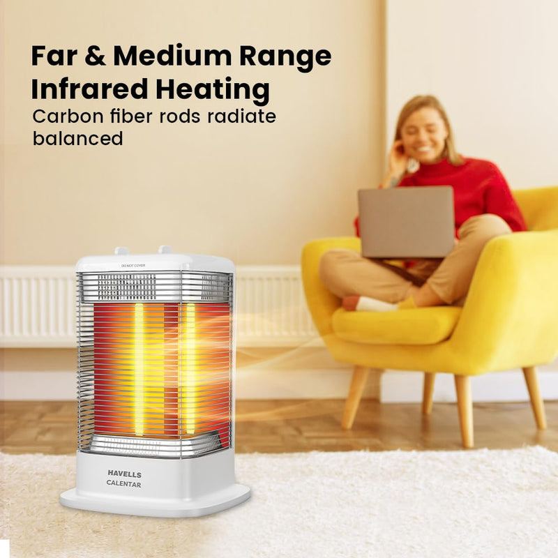 Havells Calenter 1050 Watt Room Heater With 3 Carbon Heating Tube (GHRGHCNW105)-4