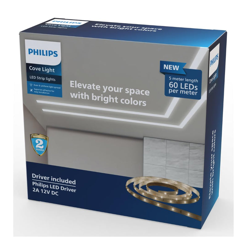 Philips 5-Meter LED Strip Light With Driver (White, B0DT72ZS6Z)