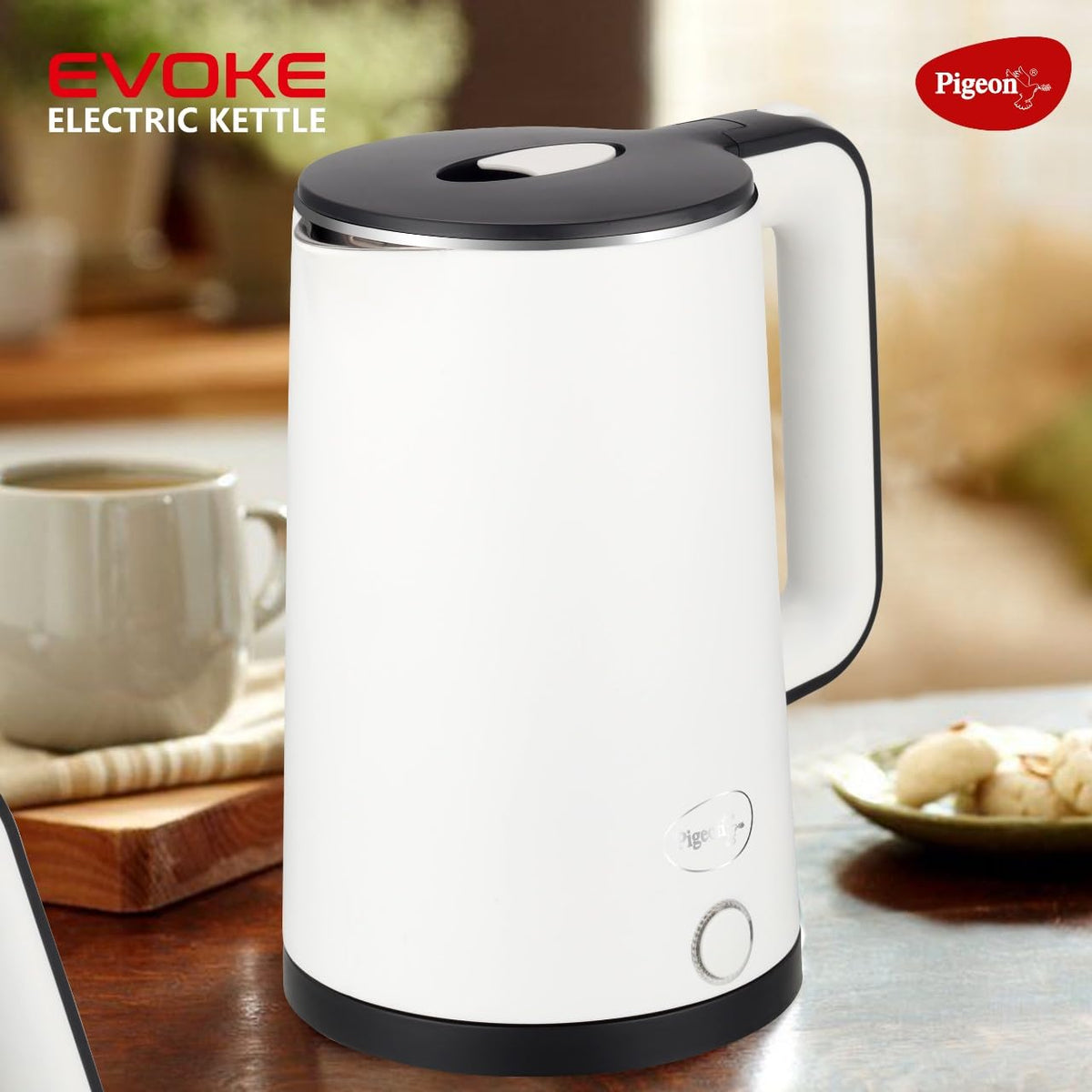 Pigeon by Stovekraft Evoke Electric Kettle with Stainless Steel Body, 1.8 Litre