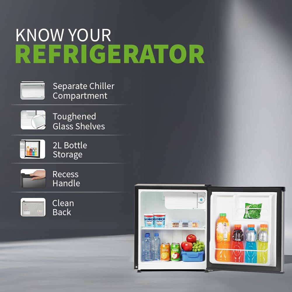 Sharp 50L 2 Star Mini Direct Cool Single Door Refrigerator (SJ-MRW055N3-PSS)-5