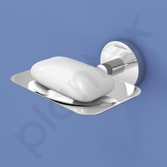 Plantex Smero Pure Brass Soap Dish/Stand/Holder for Bathroom & Kitchen/Bathroom Accessories - Circle (Chrome)-5