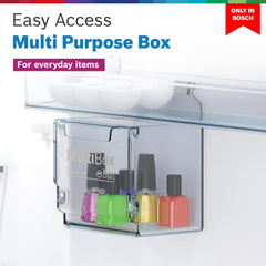 BOSCH MaxFlex Convert 302 L 3 Star Inverter Frost Free Triple Door Refrigerator (CMC33K03NI, 8-in-1 Convertible, UV Protected Body Shield, VitaFresh Technology, Adaptive UI, Sparkly Steel)