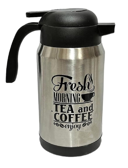 Dynore Stainless Steel Thermosteel Carafe Tea/Coffee Flask with Handle/Tea Kettle/Hot Water Dispenser with Lid, Multipurpose Thermos 1500 ml