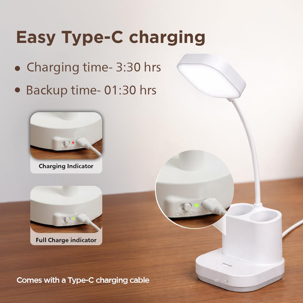 Philips 5W CLARO White LED Desk Light