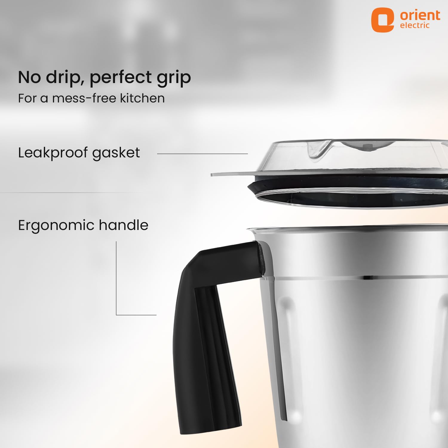 Orient Electric Super Power 750W mixer grinder with Juicer | 4 Jar with 3 stainless steel multipurpose jars & Juicing jar with Filter | Longer life balanced coil motor|5 years motor warranty by Orient