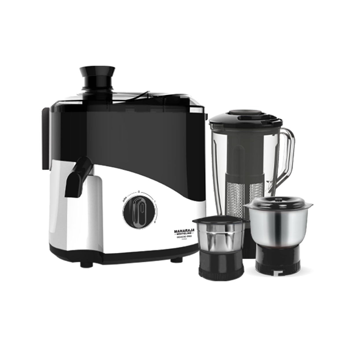 Maharaja Whiteline Odacio Desire Juicer Mixer grinder 550 Watt,smooth juicing, 3 jars, 5years warranty