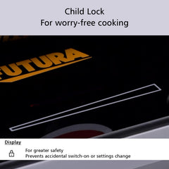 Hawkins Futura Single Induction Hob, 2000-W Cooktop with 20 Power Settings, Precise Time Setting Intervals, Child Lock, Black (FIC1A1)