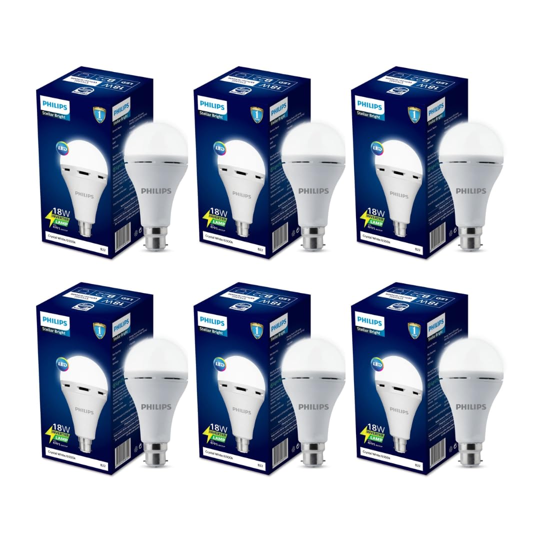 Philips 18W Emergency LED Bulb Factory Pack (Pack of 6)