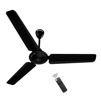 atomberg Ameza 1200mm Timeless BLDC Ceiling Fan with Remote|BEE 5 star|High Air Delivery|LED Speed Indicator|Low Noise|Timeless Design with Power Saving|2 Year Warranty|Gloss Black