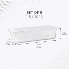 Cryo Fridge Storage Boxes Set of 6 Fridge Organizer Container (Milton)