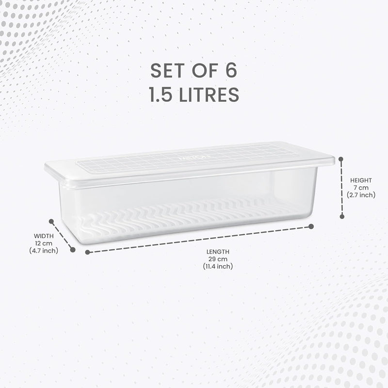Cryo Fridge Storage Boxes Set of 6 Fridge Organizer Container (Milton)