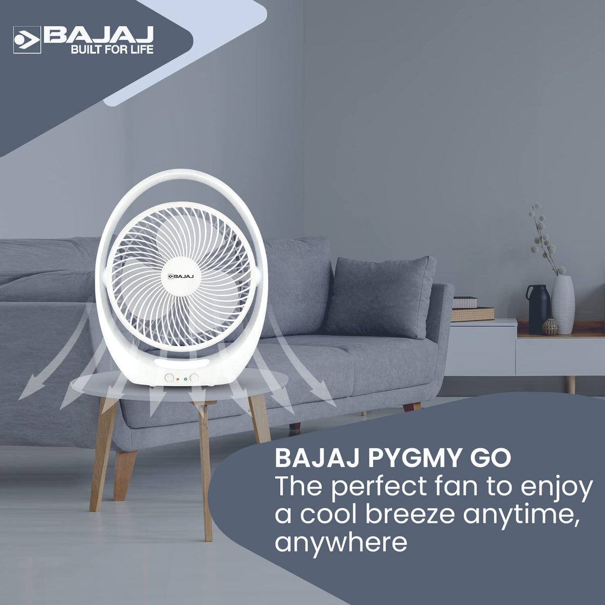Bajaj Pygmy Go 178MM Mini Fan with LED Lighting-2