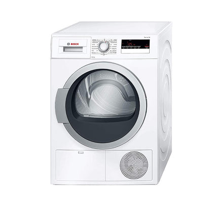 Bosch 8 kg Fully Automatic Front Load Condenser Tumble Dryer (WPG23108IN, 5 Drying Options, 14 Programs, Allergy Plus, 100% Drying with 0% Effort, Inbuilt Heater, Silver)