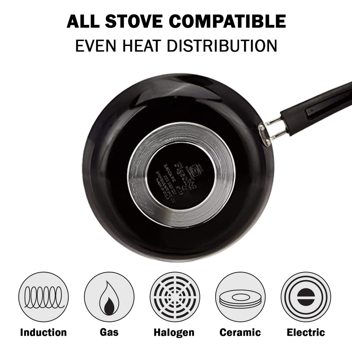 Pigeon by Stovekraft Aluminium Non-Stick Fry Pan, Black