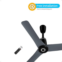 atomberg Aris Contour Smart 900mm Voice Controlled BLDC Ceiling Fan with Remote |BEE 5 Star| Best-in-class Air Flow | Silent Operation| Designer Fan | Free Installation| 5 Year Warranty | Regent Grey