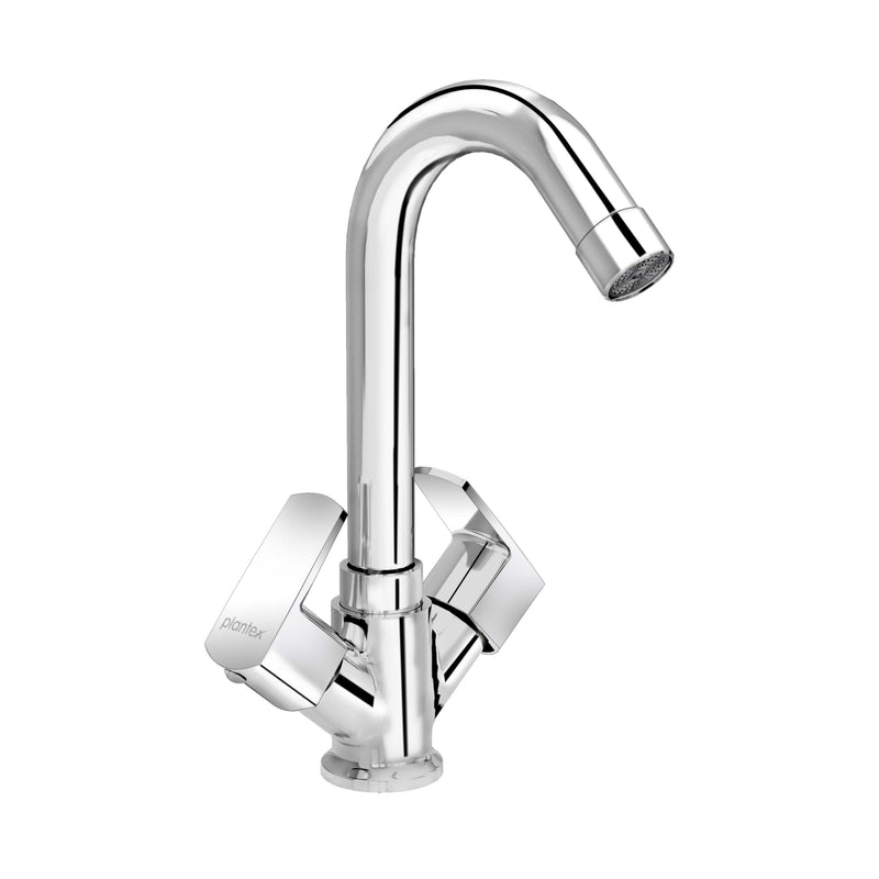 Plantex Brass Spindle Wash Basin Tap with Water Saving Aerator/Basin Mixer for Bathroom/Sink Tap for Kitchen Basin -(Saga-Chrome)-1